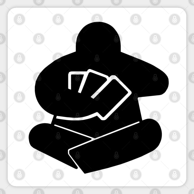 Card playing meeple Sticker by Canderella